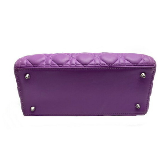 Dior Bag Lambskin Christian 2way   Lady Cannage Purple - Picture 9 of 9